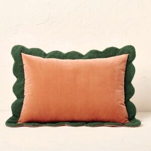 Opalhouse Jungalow Velvet Apricot Orange Velvet Pillow . 14” x 20”